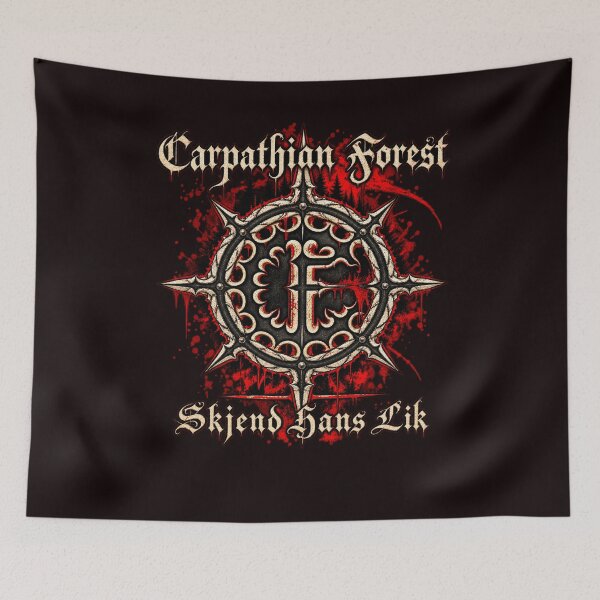 Item preview, Red Background Silhouette Death Metal designed and sold by VividViLab.