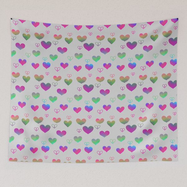 Item preview, Watercolor Gradient Hearts and Peace Signs  designed and sold by JaygiesDesign.