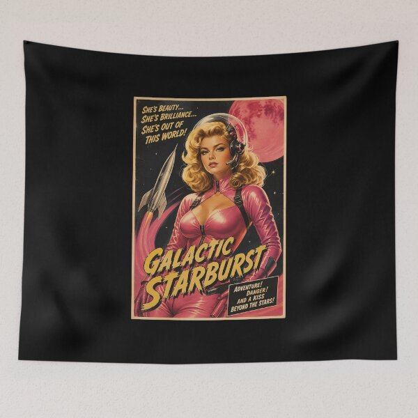 Item preview, Galactic Starburst Retro Sci Fi Poster designed and sold by Moviebuff91.