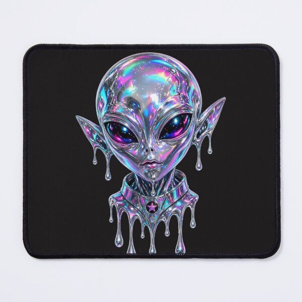 Item preview, Y2K Chrome Alien – Holographic Streetwear designed and sold by design-rebell.