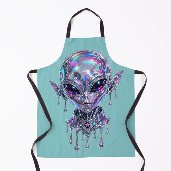 Item preview, Y2K Chrome Alien – Holographic Streetwear designed and sold by design-rebell.