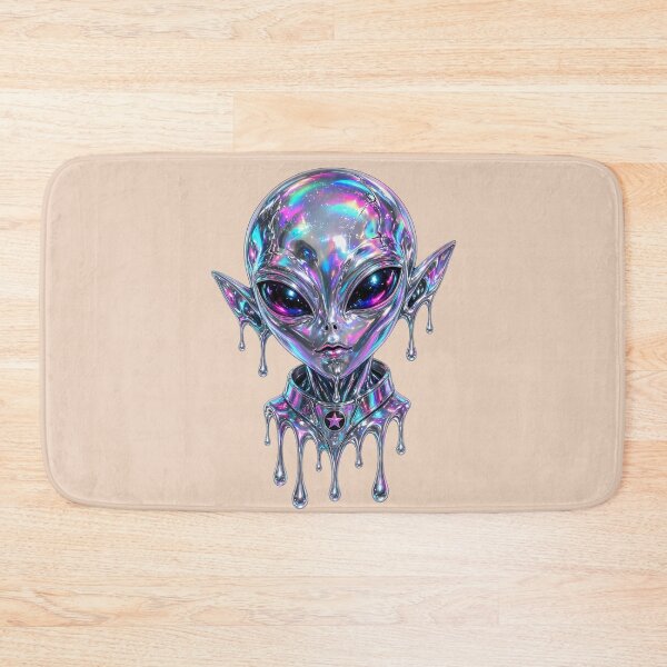 Item preview, Y2K Chrome Alien – Holographic Streetwear designed and sold by design-rebell.