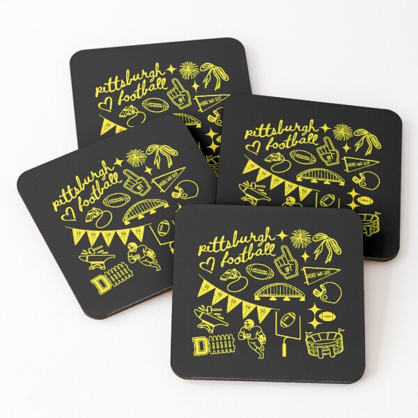 Item preview, Pittsburgh Football Doodle Icons Black and Gold Fan Graphic designed and sold by MariaSkin27632.