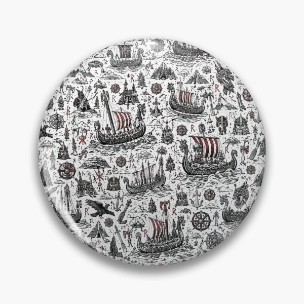 Item preview, Viking Longship Adventure Doodle Pattern designed and sold by i-corp.