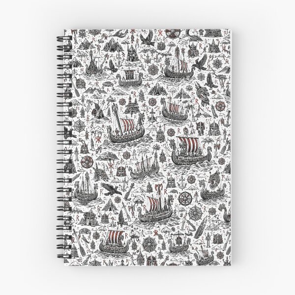 Item preview, Viking Longship Adventure Doodle Pattern designed and sold by i-corp.