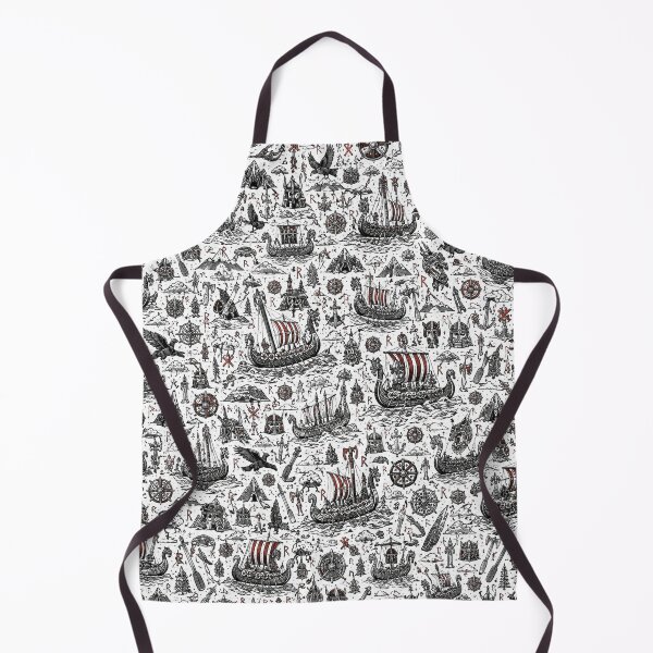 Item preview, Viking Longship Adventure Doodle Pattern designed and sold by i-corp.