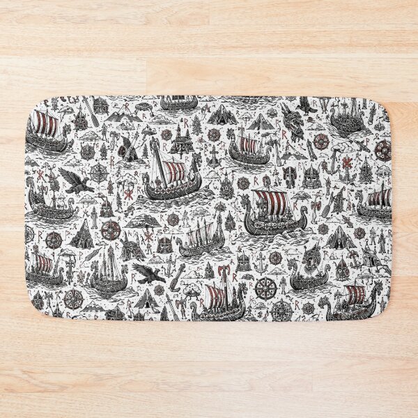 Item preview, Viking Longship Adventure Doodle Pattern designed and sold by i-corp.
