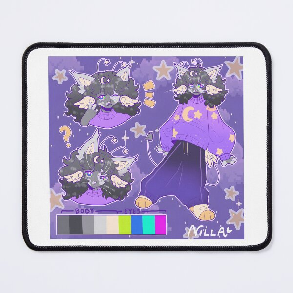 Item preview, Cosmic Anthro Cat Character with Starry Sweater designed and sold by J-Mindful.