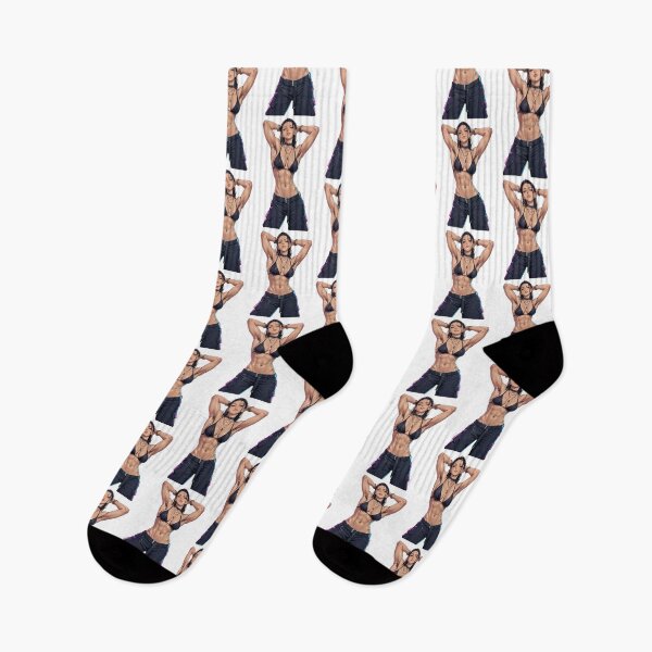 Item preview, Animated cartoon art woman standing with hands behind her heads in a bikini top with unshaven underarms designed and sold by Vintage Designs +.