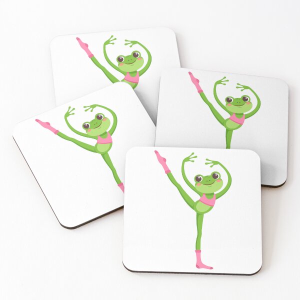 Item preview, Athletic green frog performing ballet pose designed and sold by natalielaf.
