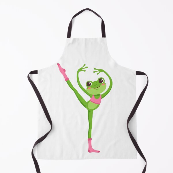Item preview, Athletic green frog performing ballet pose designed and sold by natalielaf.
