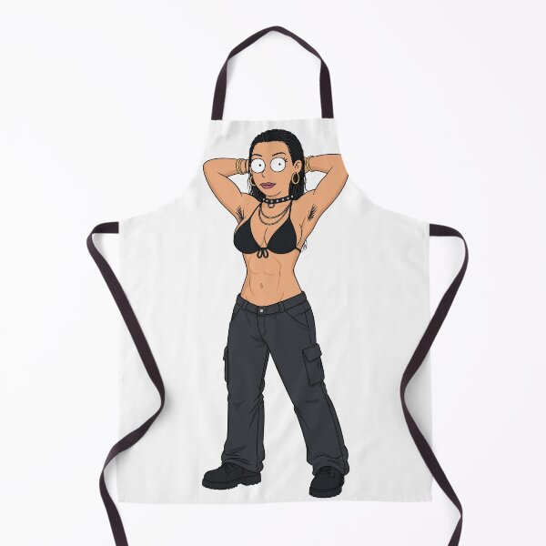 Item preview, Mujer de dibujos animados animada de pie con las manos detrás de la cabeza, vistiendo un top de bikini y con las axilas sin depilar. designed and sold by Vintage Designs +.