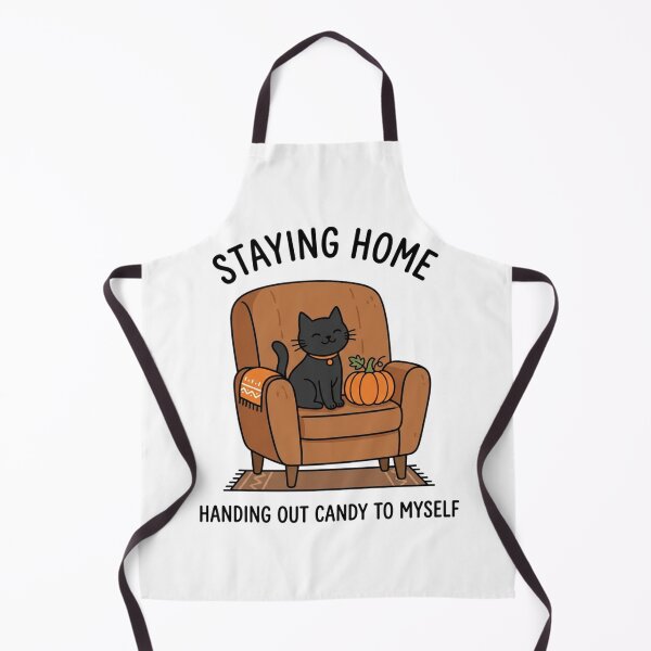 Item preview, Staying Home Handing Out Candy To Myself Black Cat Funny Halloween Introvert designed and sold by raedattia.