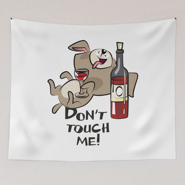 Item preview, Funny Dog Guarding His Wine designed and sold by Ekaterina  Biserova.