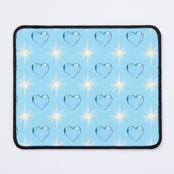 Item preview, Blue Glass Heart Sparkle Y2K Pattern designed and sold by jianina-alondra.