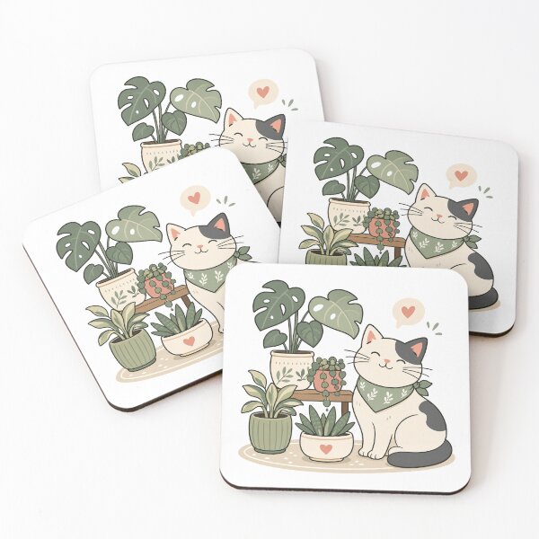 Item preview, Cat and Houseplants designed and sold by SMJFly Studio.