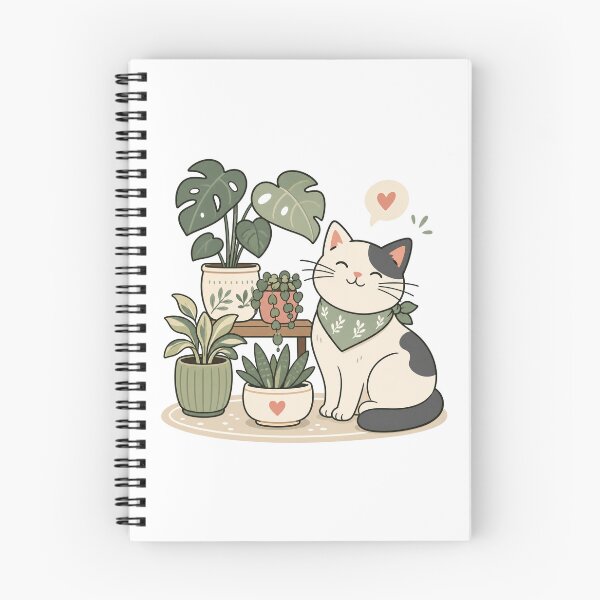Item preview, Cat and Houseplants designed and sold by SMJFly Studio.