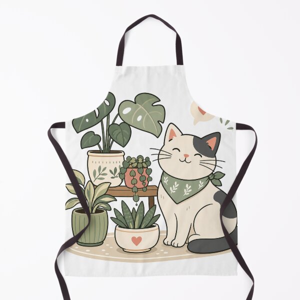 Item preview, Cat and Houseplants designed and sold by SMJFly Studio.