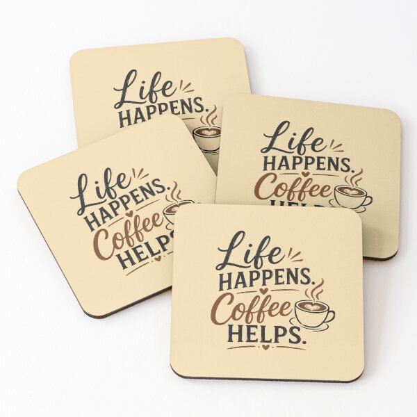 Item preview, Funny Coffee Lover Design, "Life Happens Coffee Helps" designed and sold by Right-UR.