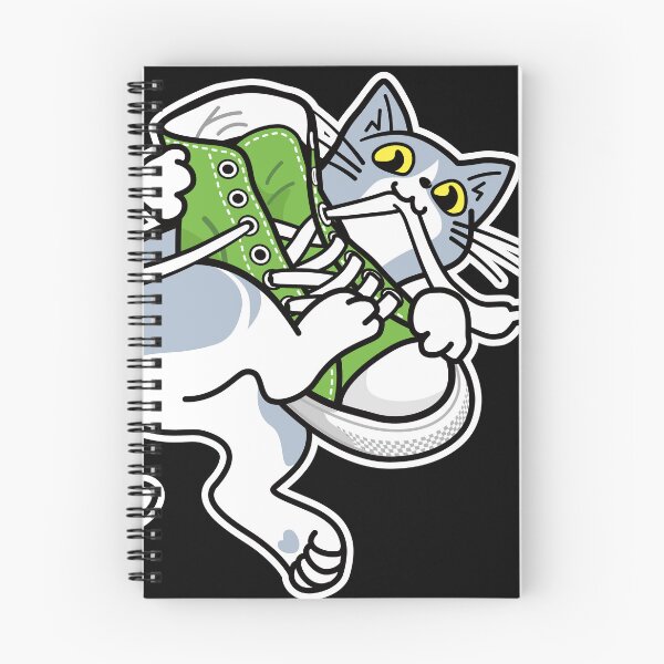 Item preview, Playful Cat with Sneaker Laces - Funny Cat & Sneaker Art_GREEN designed and sold by AckeeWolf.