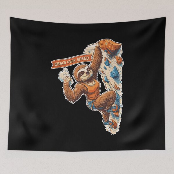 Item preview, Boulder Sloth: Grace Over Speed Climbing designed and sold by Pineapple-Tree.