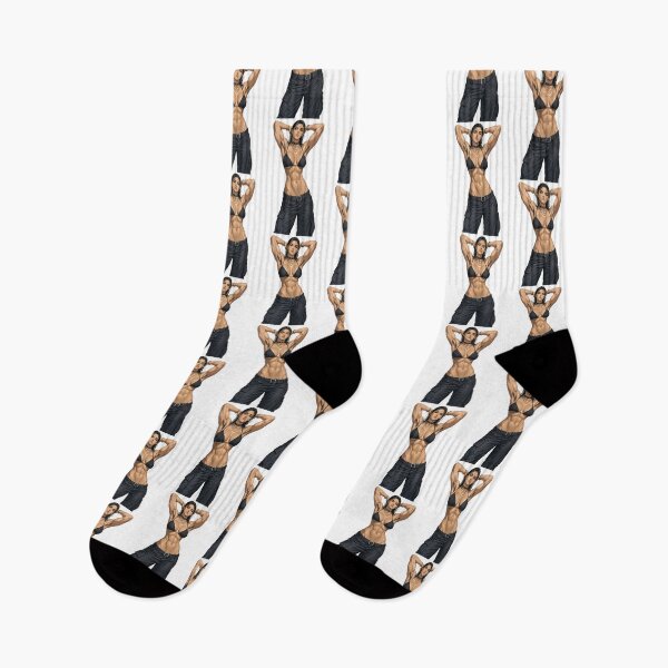 Item preview, Animated cartoon art woman standing with hands behind her heads in a bikini top with unshaven underarms designed and sold by Vintage Designs +.