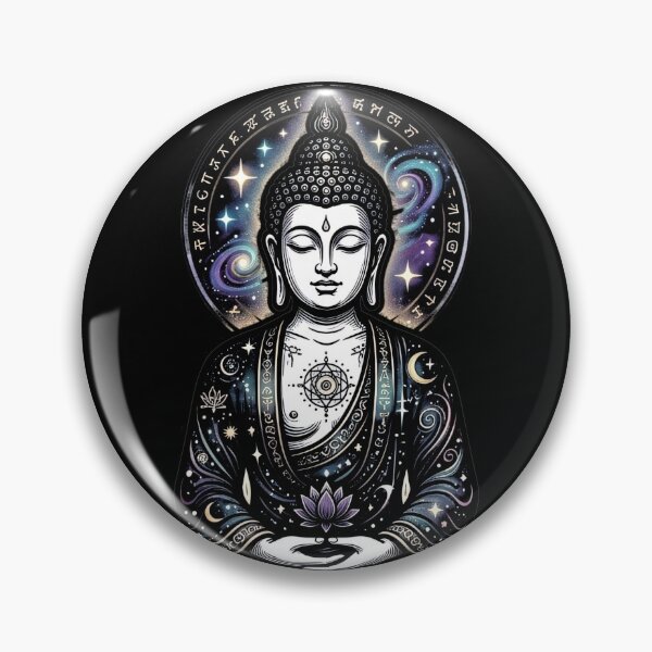 Item preview, Cosmic Buddha Meditating Cosmic Galaxy Lotus Spiritual Art designed and sold by Wild-way Art.