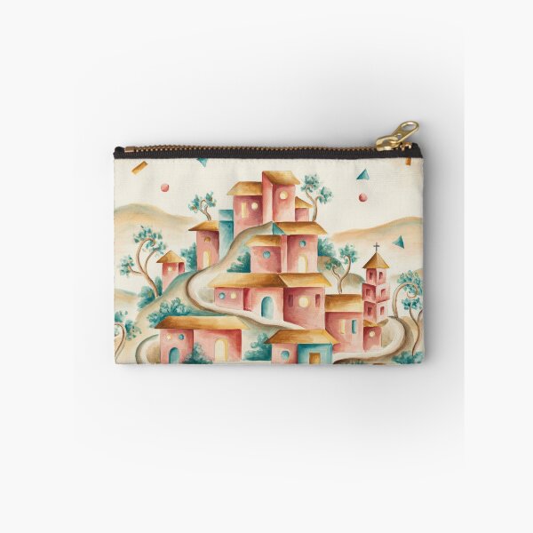 Item preview, Golden Hill Village Abstraction – Paul Klee Inspired Modernist Geometric Landscape Art designed and sold by Tamas Das.