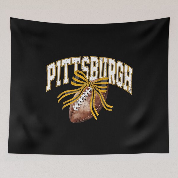 Item preview, Pittsburgh Football Black and Gold Bow Game Day Graphic designed and sold by MaryGolde33590.