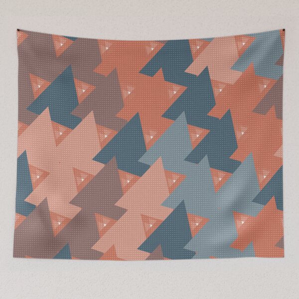 Item preview, Layered Triangle Mosaic Dusty Coral designed and sold by TexSta.