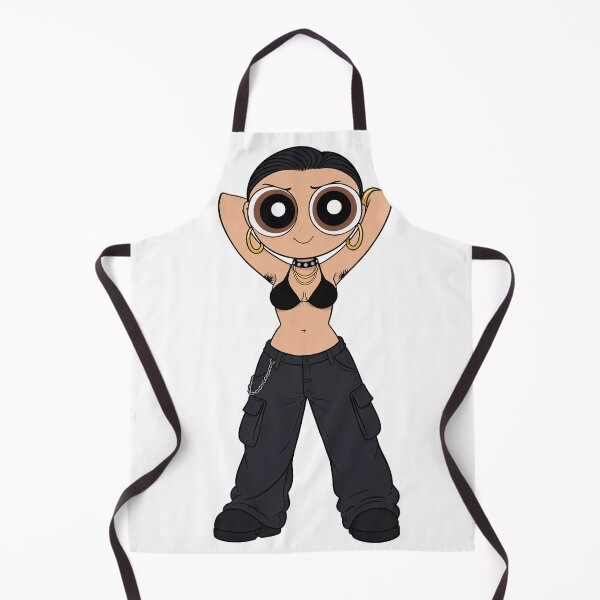 Item preview, Animated cartoon art woman standing with hands behind her heads in a bikini top with unshaven underarms designed and sold by Vintage Designs +.