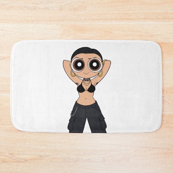 Item preview,  Animated cartoon art woman standing with hands behind her heads in a bikini top with unshaven underarms designed and sold by Vintage Designs +.