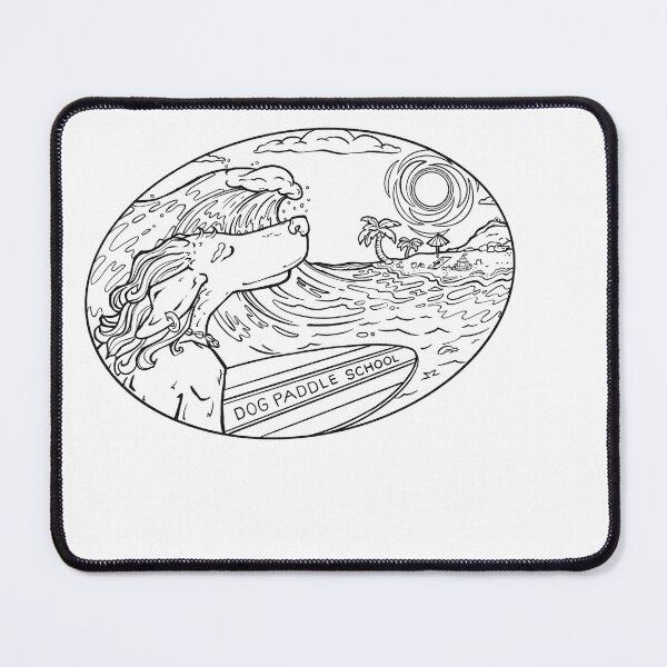 Item preview, Surfer Dog  - Black on White  designed and sold by BentleysGreat.