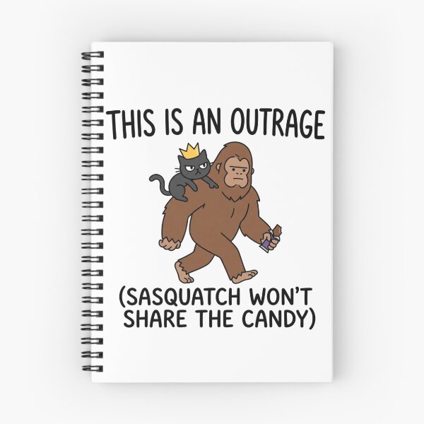 Item preview, This Is An Outrage Sasquatch Wont Share The Candy Funny Bigfoot Cat designed and sold by raedattia.