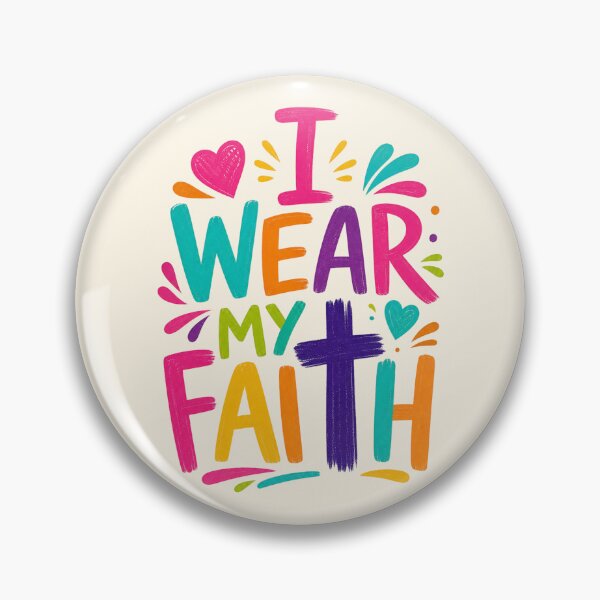 Item preview, I Wear My Faith Colorful Christian Faith Design designed and sold by Rosie's Wildflower Boutique.