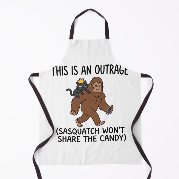 Item preview, This Is An Outrage Sasquatch Wont Share The Candy Funny Bigfoot Cat designed and sold by raedattia.