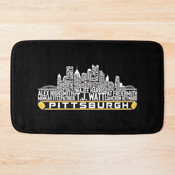 Item preview, Pittsburgh Football Skyline Player Names Typography Graphic designed and sold by BrittneyM90491.