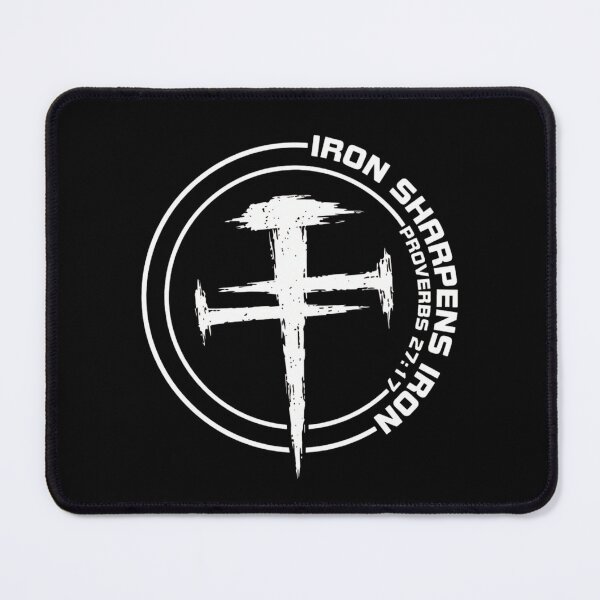Item preview, Iron Sharpens Iron Proverbs 27 17 Christian Cross Bible Verse Grunge designed and sold by haitrieuic96.