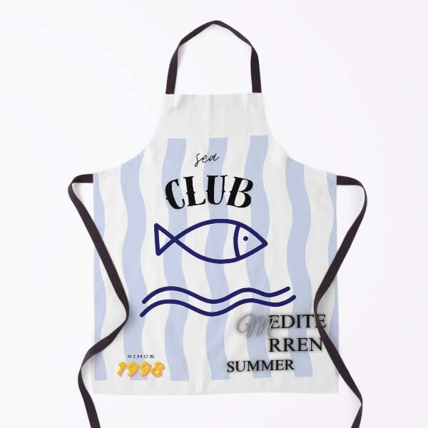 Item preview, Vintage Mediterranean Sea Club Summer Fish Design designed and sold by NourArtCorner.