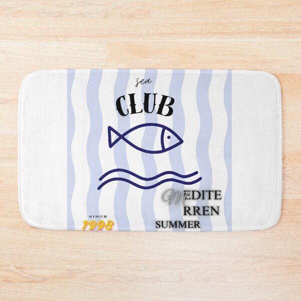 Item preview, Vintage Mediterranean Sea Club Summer Fish Design designed and sold by NourArtCorner.