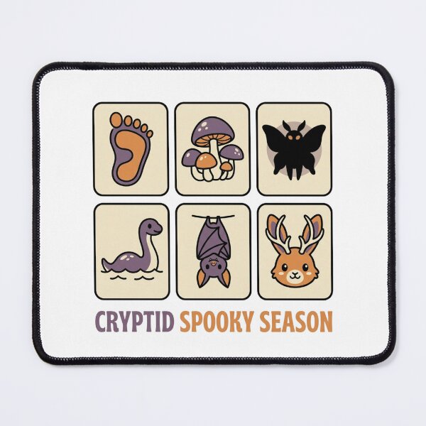 Item preview, Cryptid Spooky Season Cute Bigfoot Mothman Loch Ness Jackalope designed and sold by raedattia.