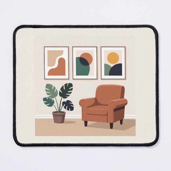 Item preview, Cozy Corner With Wall Art Grid designed and sold by TrendMorphic.