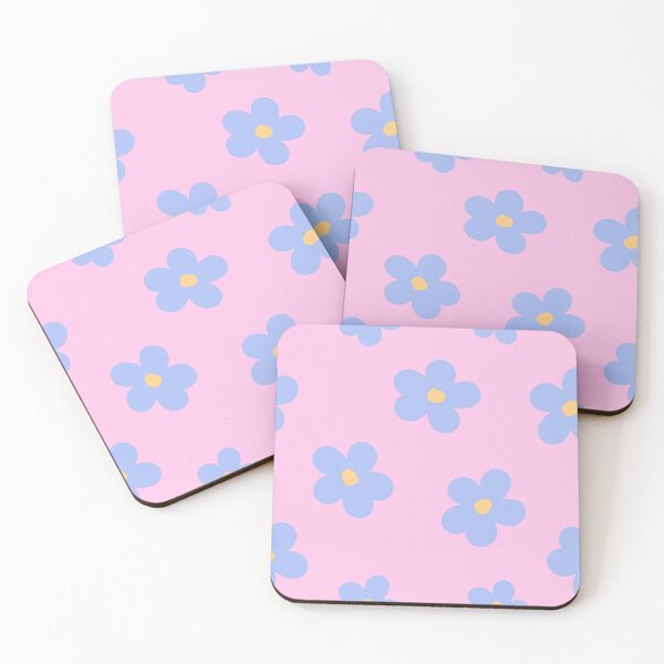 Artikelvorschau, Retro-Pastellblaues Blumenmuster entworfen und verkauft von jianina-alondra.