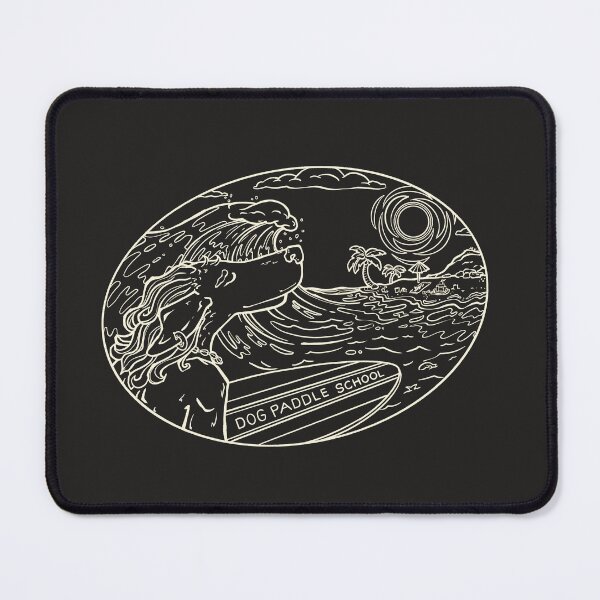 Item preview, Surfer Dog  - White on Black  designed and sold by BentleysGreat.