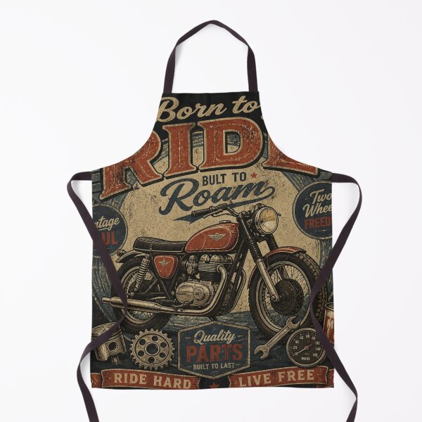 Item preview, Born To Ride Vintage Motorcycle Biker Retro Art designed and sold by goodFather4ever.
