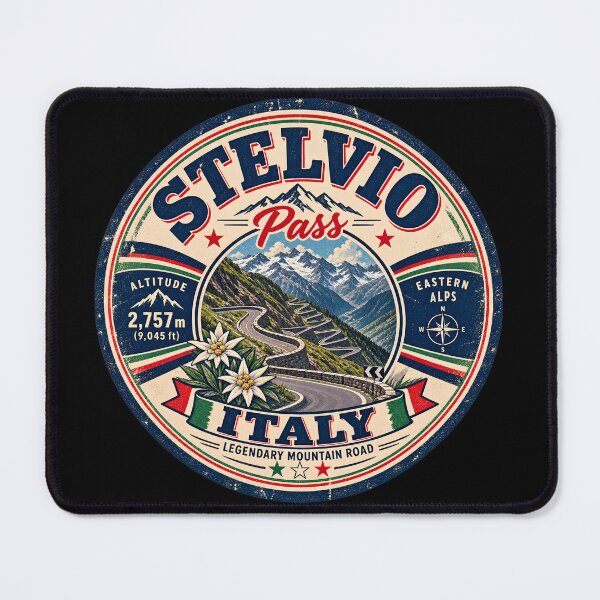 Item preview, Stelvio Pass Italy Vintage Travel – Italian Alps Mountain Road Adventure designed and sold by roam.andprint.