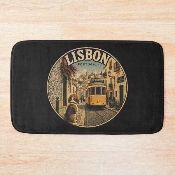 Item preview, Lisbon Portugal Beagle Vintage Travel Poster | Tram 28 Dog Lover designed and sold by FireWildChild.