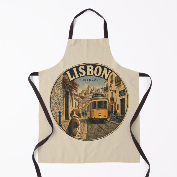 Item preview, Lisbon Portugal Beagle Vintage Travel Poster | Tram 28 Dog Lover designed and sold by FireWildChild.