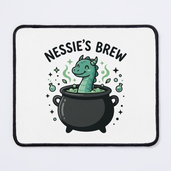 Item preview, Nessies Brew Cute Loch Ness Monster Cauldron Magic Potion Cryptid designed and sold by raedattia.