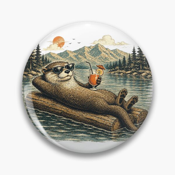 Item preview, Chill Otter Lake Vacation Adventure designed and sold by drawlinershop.